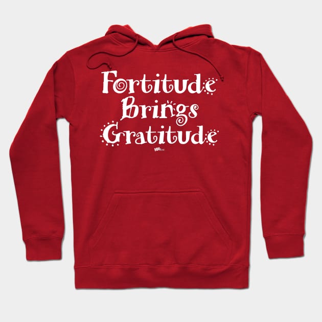 Gratitude F-B_Front-white Hoodie by NN Tease
